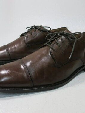 Johnston & Murphy Oil Tanned Leather Cap Toe Oxfords Footwear Shoes Men's 13 M
